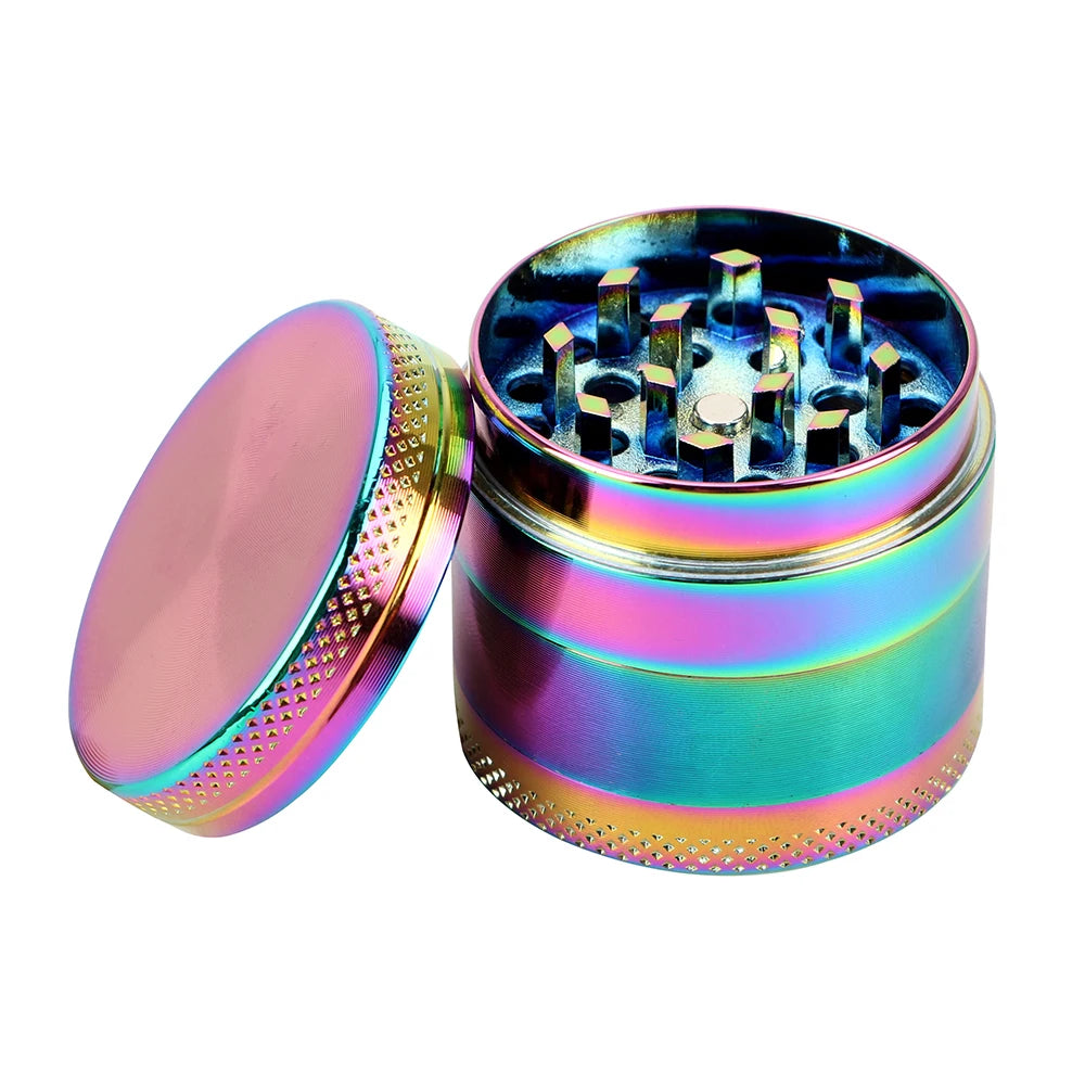 Smoking Pipe Accessories Spice  Cutter 40mm 4-layer Zinc Alloy Hand Muller Tobacco Grinder Rainbow