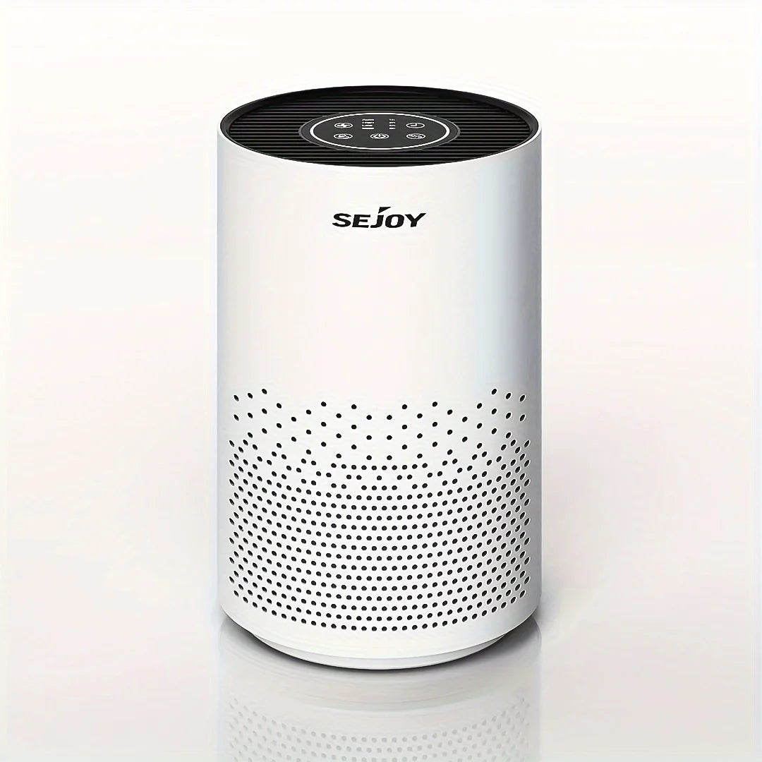 Sejoy Air Purifiers For Home Bedroom Quiet Air Cleaner With 22dB Sleep Mode H13 Hepa Filter For Smoke 360° Air Intake Touch Cont