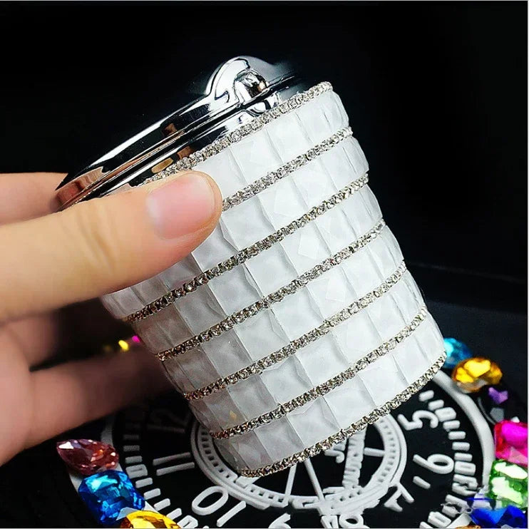 Luxury LED Light Car Cigar Ashtray Universal Cigarette Cylinder Holder Car Styling Bling Car Accessories Interior for Women